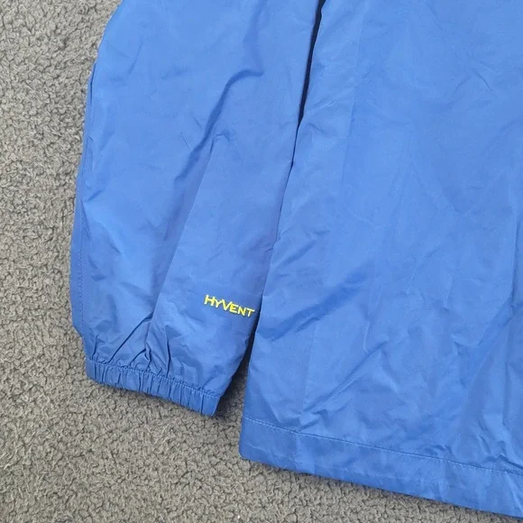 The North Face Hyvent Jacket Blue Lime Green Boys Large Hoodie Full Zip Pockets - Picture 14 of 16